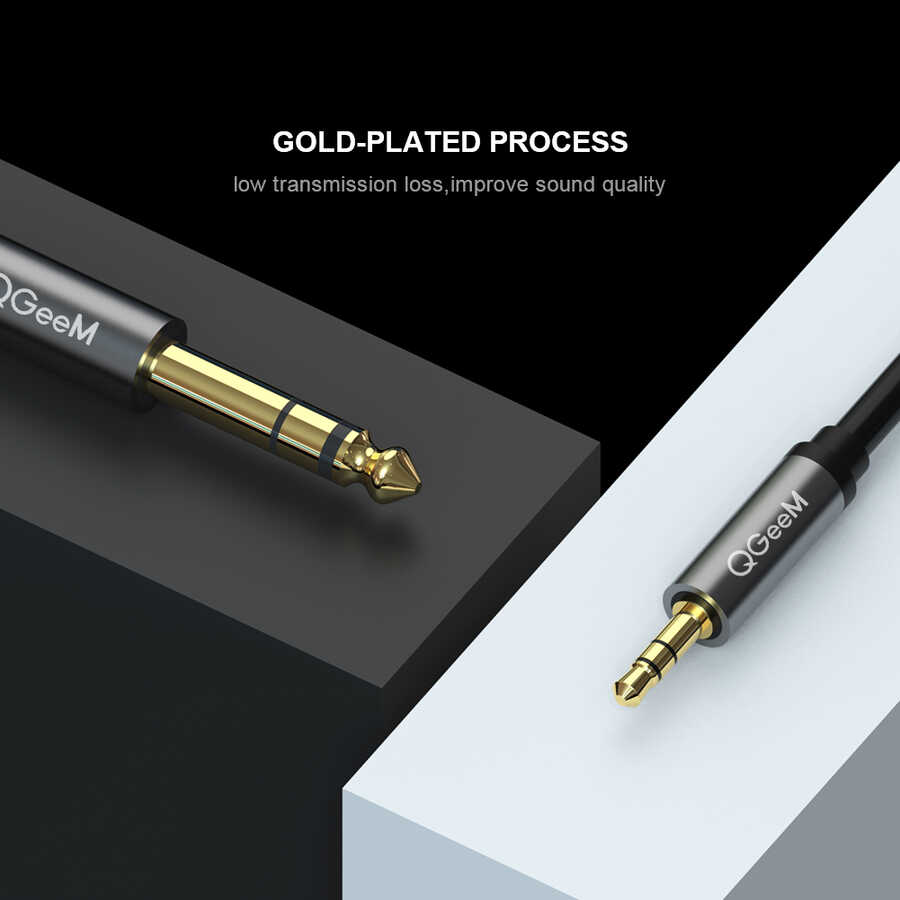 Qgeem QG-AU01 3.5mm To 6.35mm Aux Audio Kablo 1 Metre