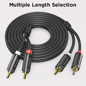 Qgeem QG-AU12 Dual RCA Aux Audio Kablo 1.83 Metre