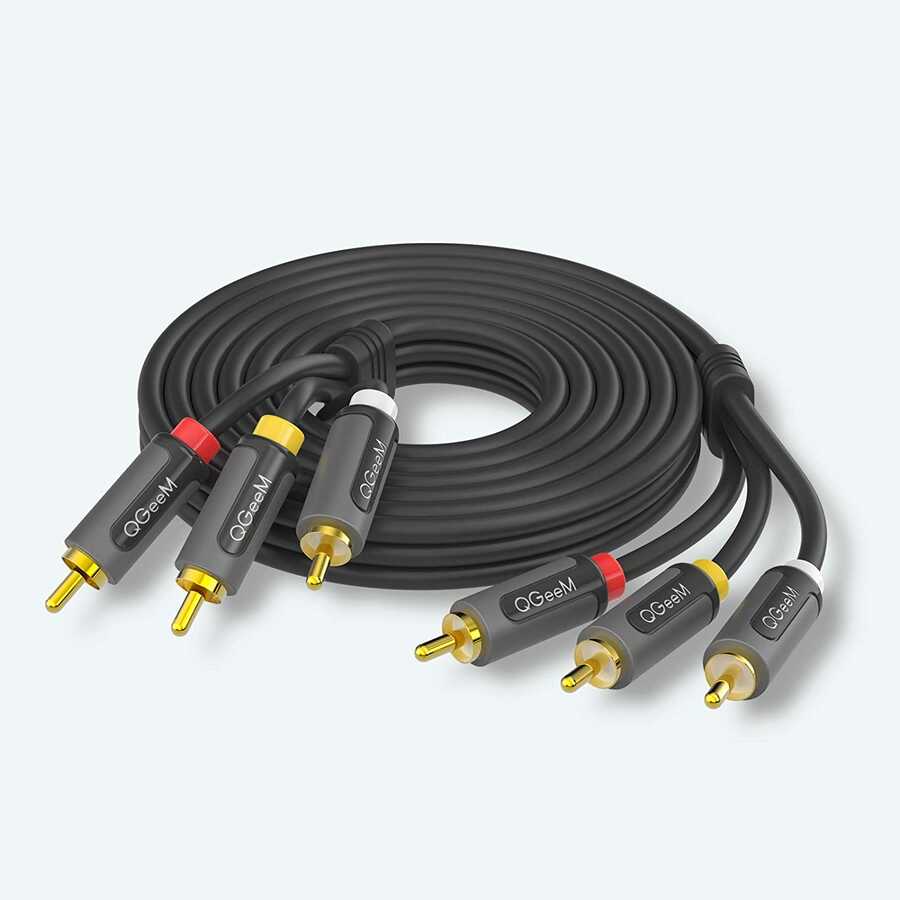 Qgeem QG-AU13 RCA Aux Audio Kablo 1.83 Metre