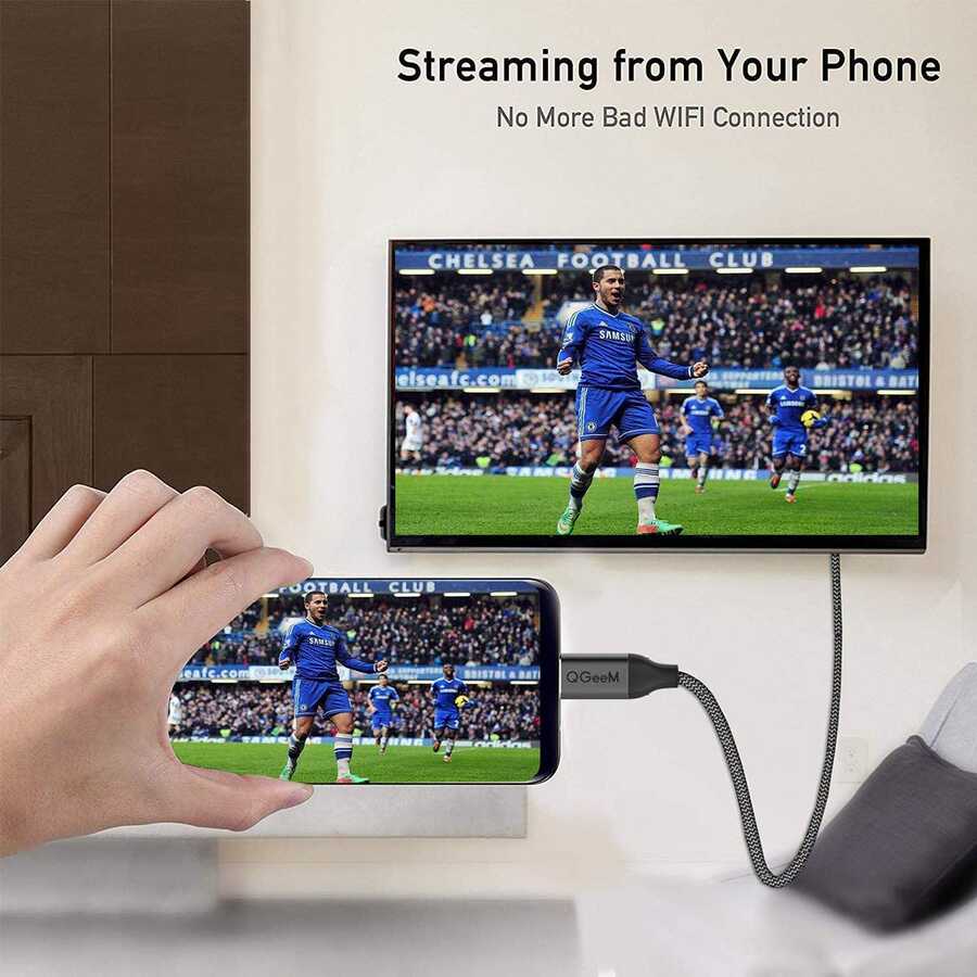 Qgeem QG-UA09 Type-C To HDMI Kablo 3 Metre