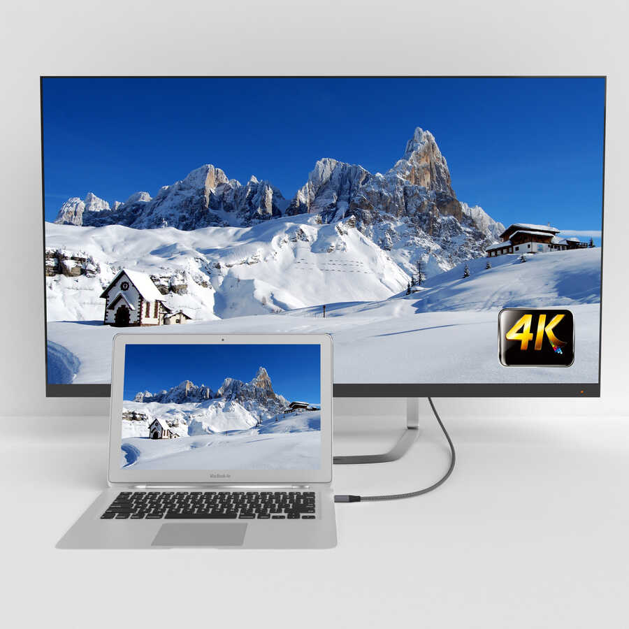 Qgeem QG-UA13 Type-C To Display Port Kablo 1.2M