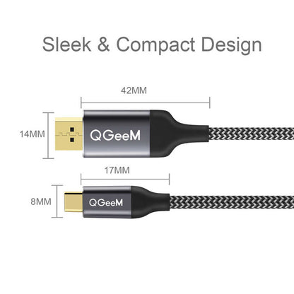 Qgeem QG-UA13 Type-C To Display Port Kablo 1.2M