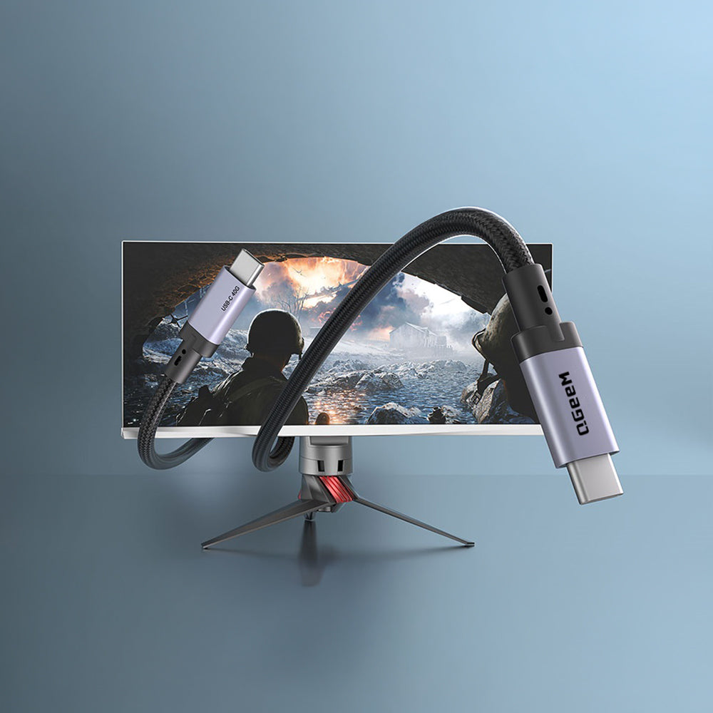 Qgeem QG03 Type-C to Type-C PD 40G 8K@60Hz Data Kablosu 240W 2M